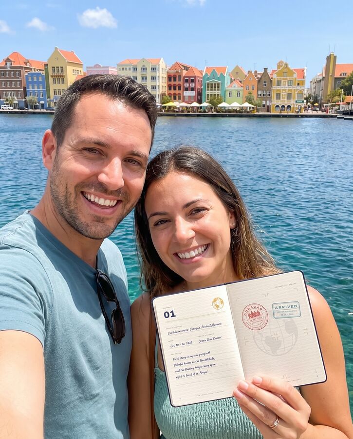 Couple with a fresh stamp in Willemstad